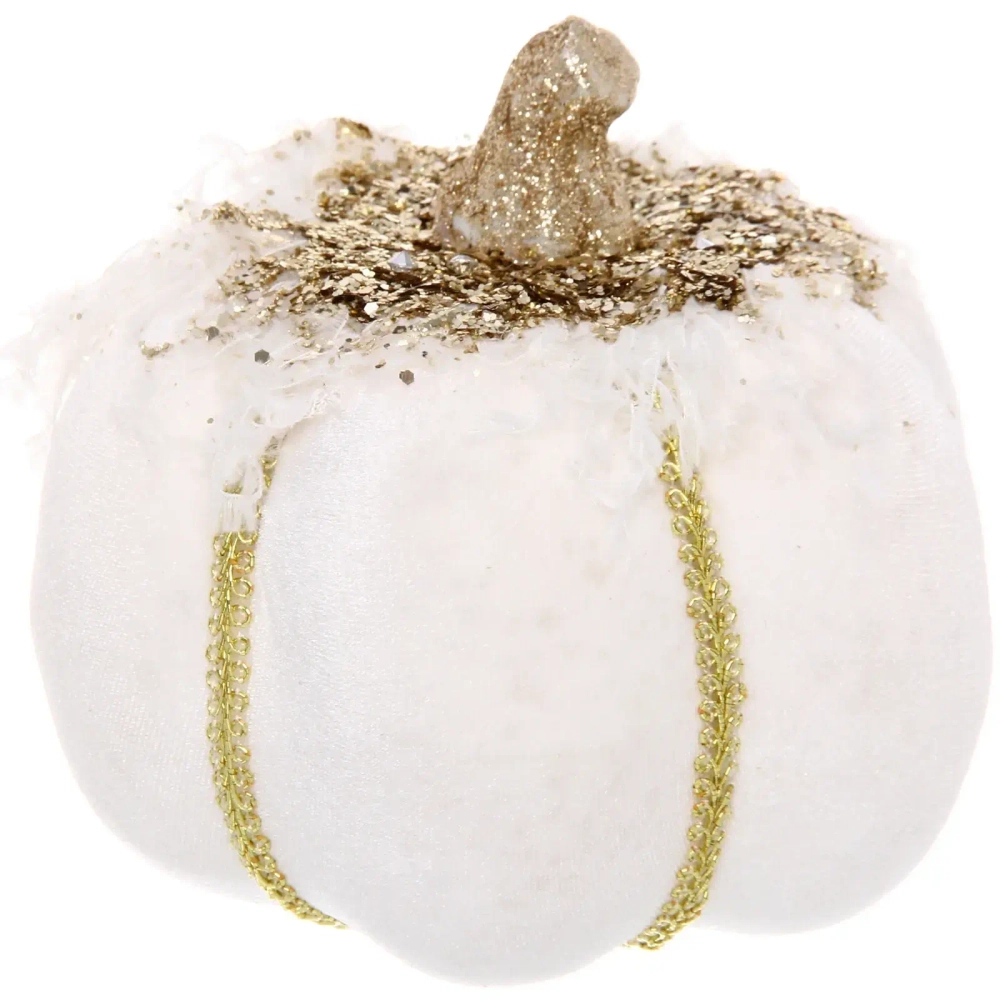 Фигурка новогодняя «Сказочная тыква» 15*15*14 см, Белый