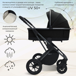 Коляска 4 в 1 Sweet Baby Ricci Air + автокресло Elegante Plus с базой i-Size ISOFIX DK780 Black (Air)