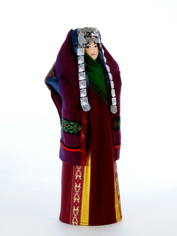 Кукла коллекционная в туркмено-текинском женском костюме