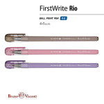 Ручка шариковая 0.5 мм, синяя "FirstWrite. Rio", 3 цв. корпуса (Bruno Visconti)
