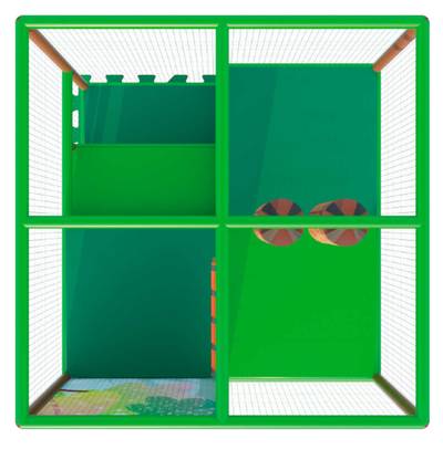 Детский уличный игровой лабиринт с крышей «Лес» 2,46×2,46×3,2 м