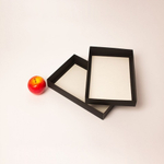 Коробка крышка-дно 30x5x20, черный, картон софт-тач