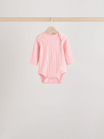 Боди с длинным рукавом для малышей Next E19-738, 5 шт., Розовый, Бежевый