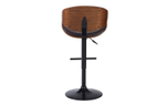 Стул барный JY1076 коричневый/черный
