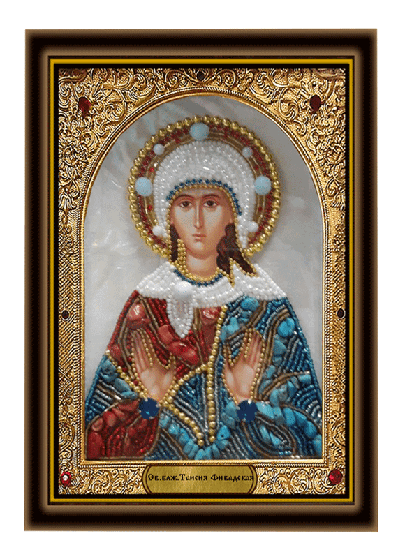 Святая блаженная Таисия Фивадская, в киоте