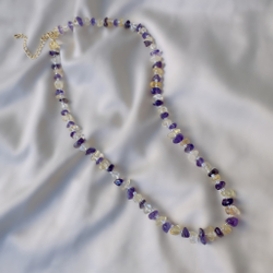 Чокер "Слияние света" с аметистом и цитрином