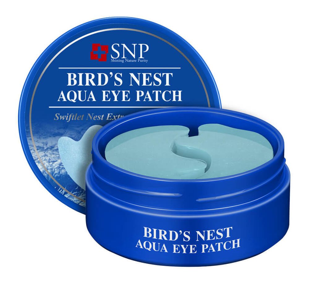 Патчи для глаз SNP Bird&#39;s Nest Aqua Eye Patch (RENEWAL), 1,25гр*60