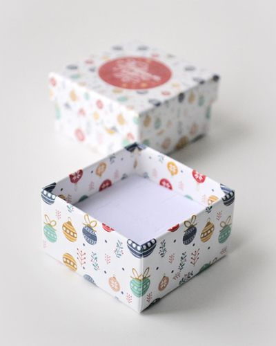 Футляр картонный "Новогодняя. Настроение №13", 60х60х34 мм