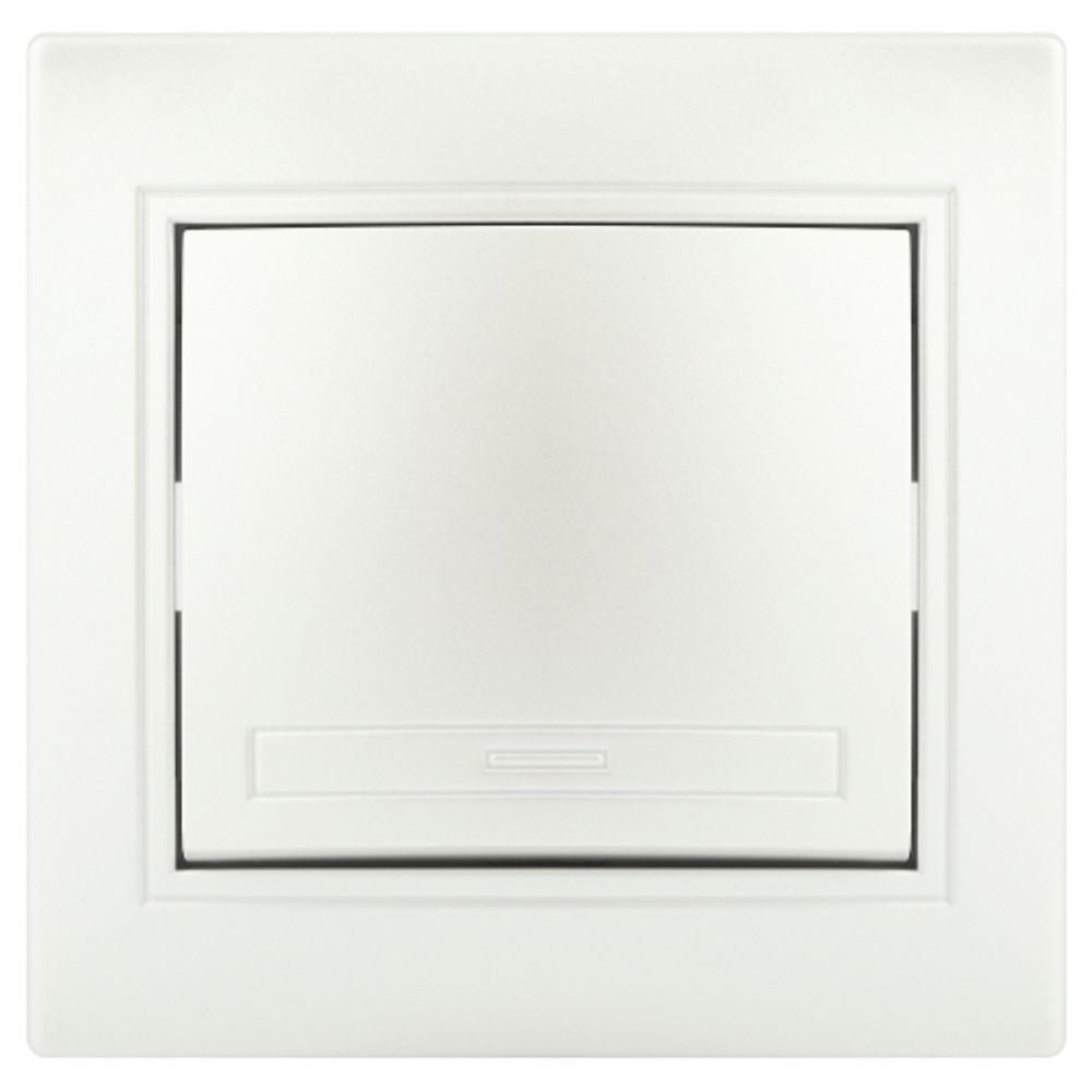 Выключатель Intro Plano 1-101-06 одноклавишный 10А-250В, IP20, СУ, перламутр