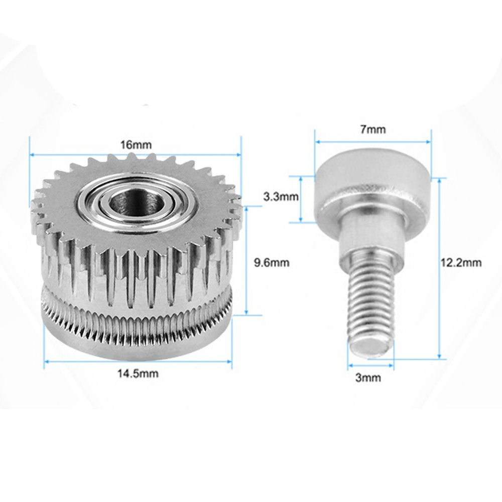 Металлические шестерни фидера/экструдера Creality K1/K1C/K1Max - 2 шт