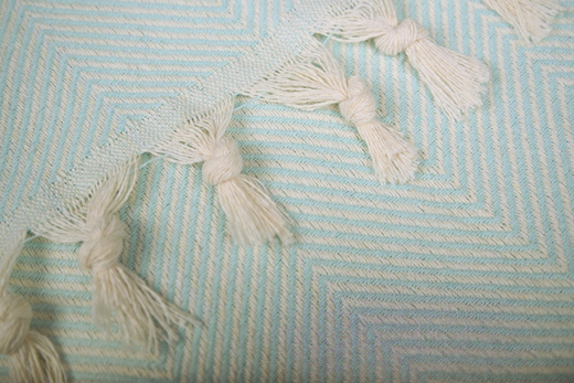 Плед-покрывало из хлопка "Venera", Ёлочка, цвет Бирюзовый