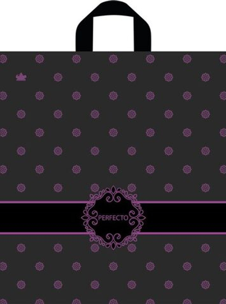 Пакет 46*42см (95мк) с петлевой ручкой "Перфекто Роз" ПВД