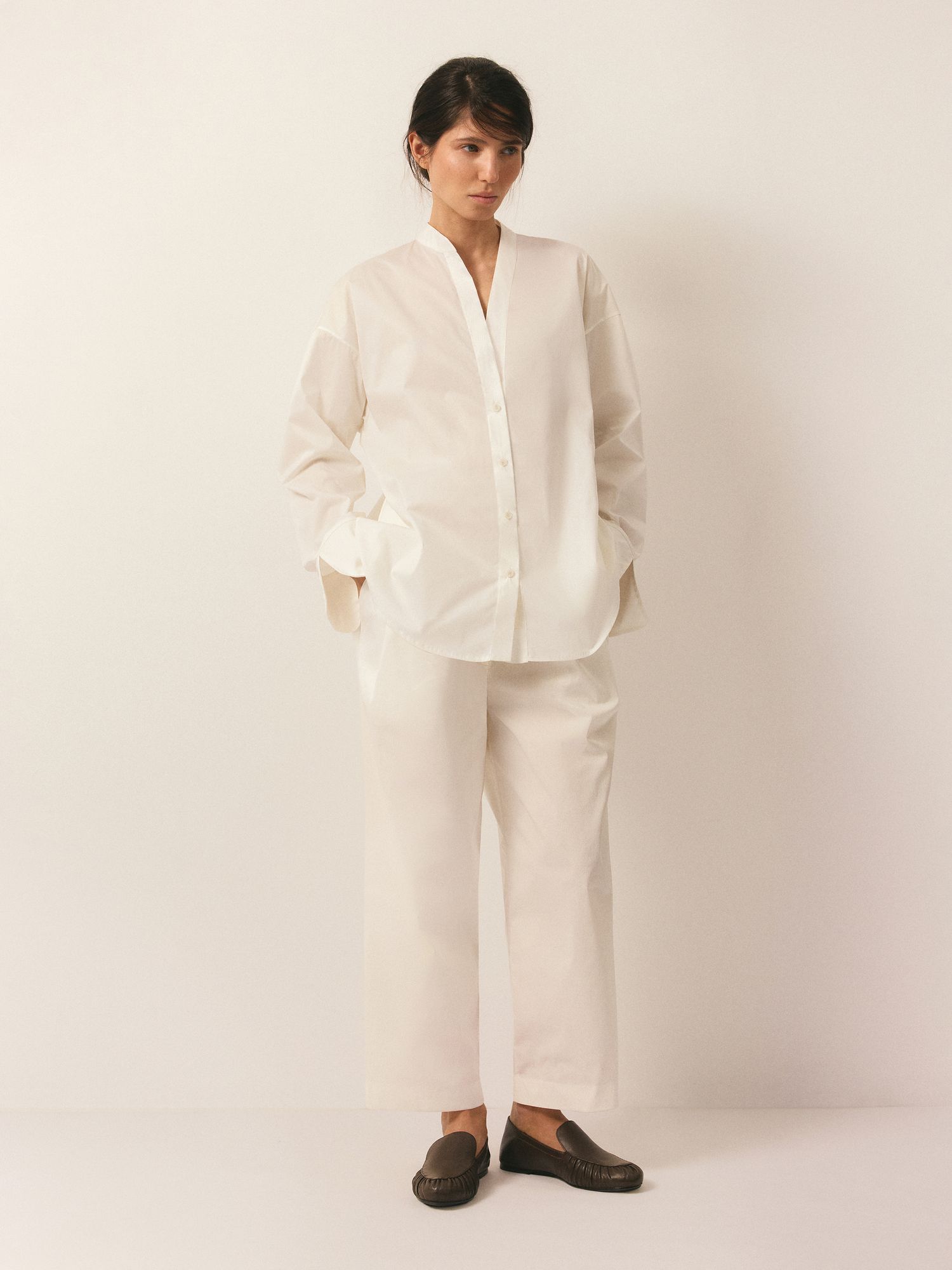 Брюки укороченные из хлопка