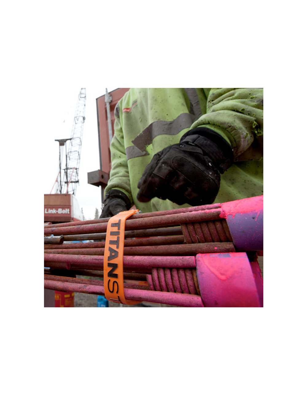 Ремень крепёжный TitanStraps Industrial оранжевый L = 64 см (Dmax = 18 см, Dmin = 5,5 см)