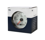 Тахометр 0-6000 об/мин, со счётчиком м/ч, белый с нержавеющим ободком