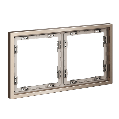 Рамка металлическая на 2 поста, S70 Metal (платина)