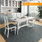 Стол деревянный VERON / Дижон 2.1, цвет белый матовый