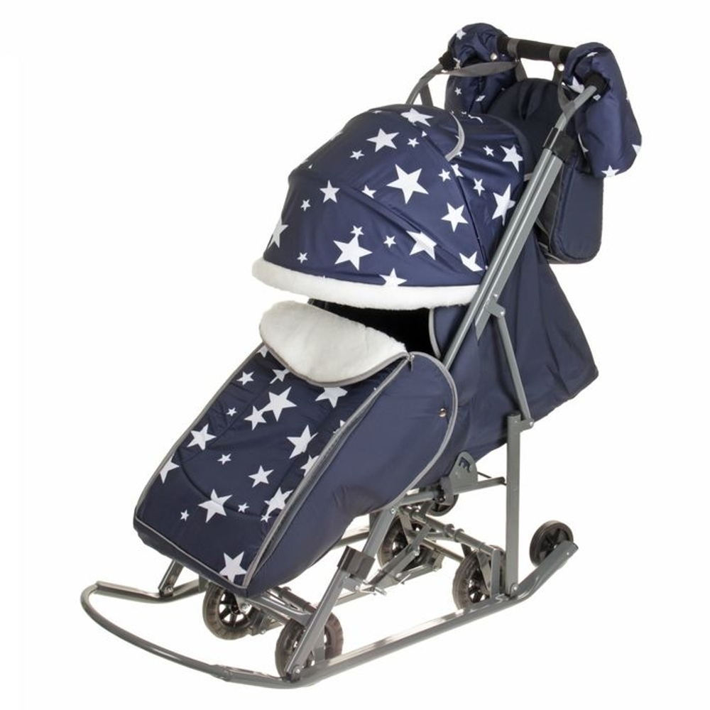 Санки-коляски Pikate "Звёзды" Синий