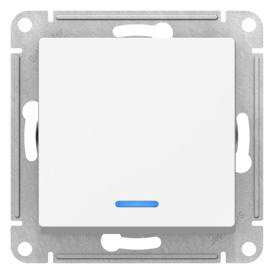Переключатель 1-кл. AtlasDesign (сх. 6а) 10AX с подсветкой механизм лотос SE ATN001363