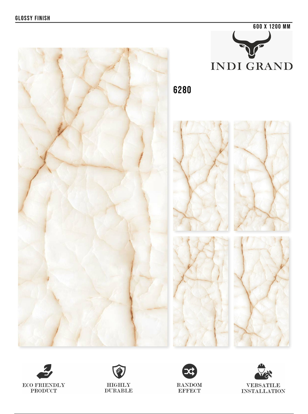 Керамогранит glossy №3 60х120, 6280