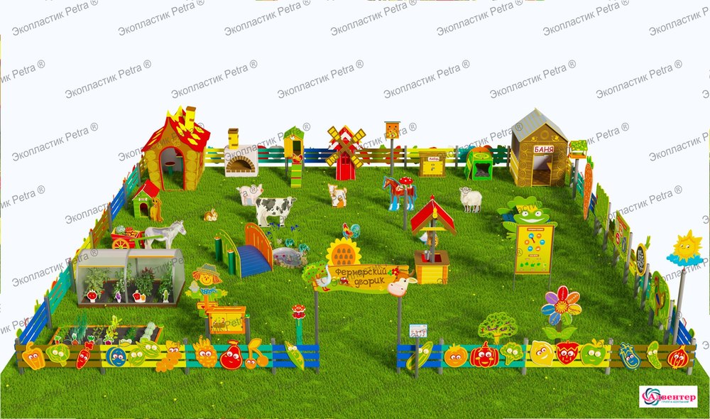 Игровая развивающая площадка Фермерский дворик Элит