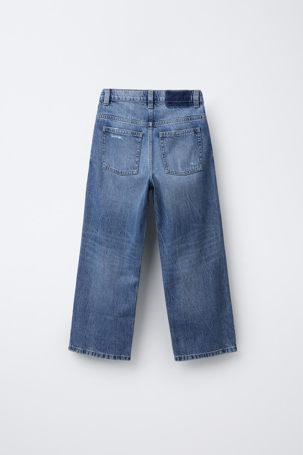 ZARA ДЖИНСЫ WIDE LEG, ВЫЦВЕТШИЙ СИНИЙ