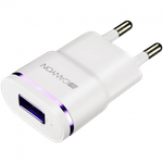 Canyon Universal 1xUSB AC charger (in wall) with over-voltage protection, plus light Адаптер питания
