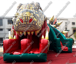 Коммерческий надувной батут "Клыкастый динозавр", 11*9*8 м