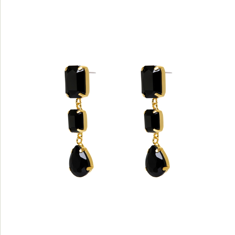 Серьги Большие Черные