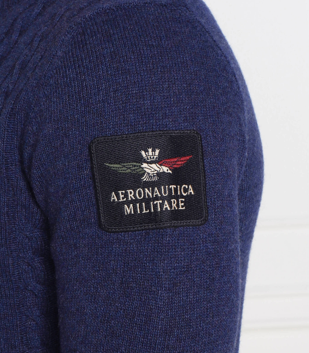 Хлопковый свитер Aeronautica Militare - темно-синий(MA1395L470)