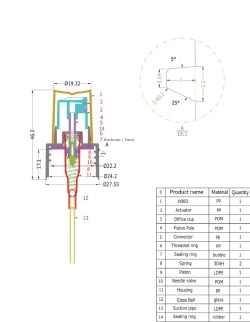 Распылитель 24 белый гладкий
