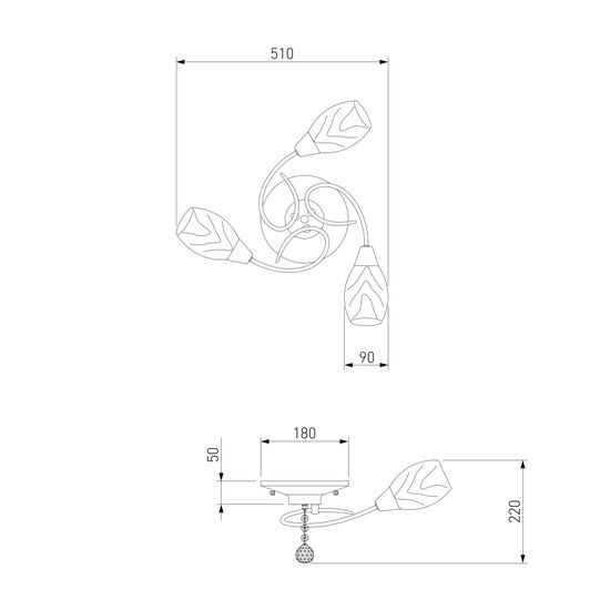 30100/3 / потолочный светильник /   хром