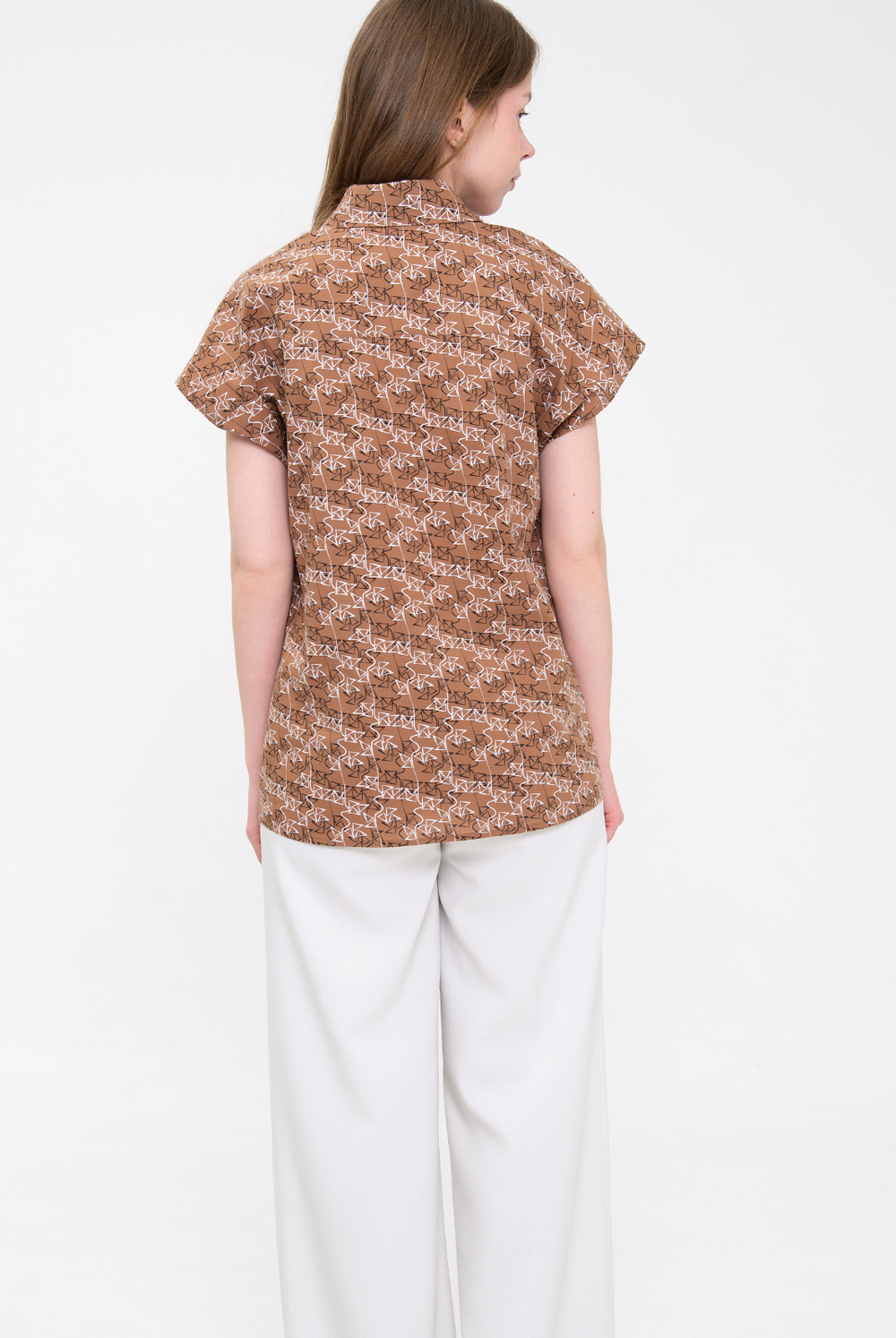 Блузка женская 4777з, коричневый #528Кор094777з