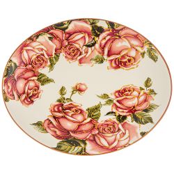 БЛЮДО ОВАЛЬНОЕ "КОРЕЙСКАЯ РОЗА" 31,5*25,5 СМ. ВЫСОТА=3 СМ. (КОР=18ШТ.)