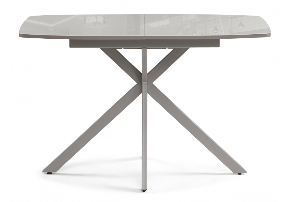 Стол стеклянный Woodville Тамаса 120(150)х70х76 латте, капучино