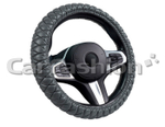 Оплетка на руль на шнурке CarFashion -S- «VEGAS S» 35031 - Экокожа - черная гладкая