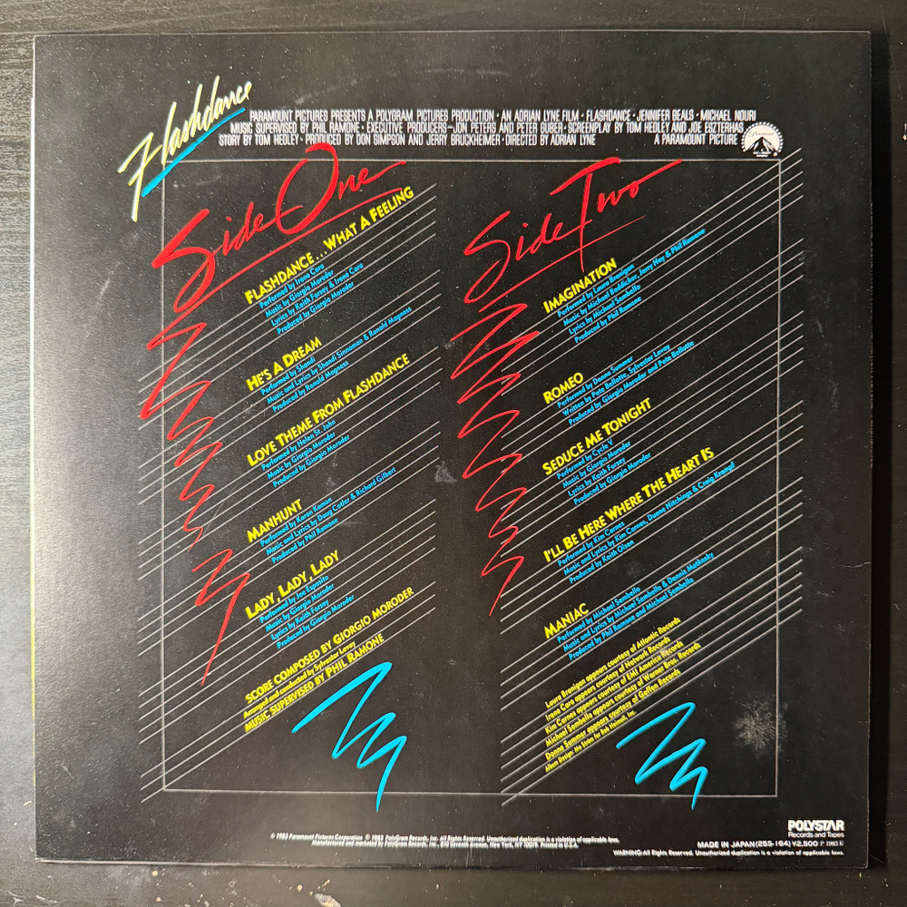 Flashdance - Original Soundtrack From The Motion Picture (Япония 1983г.)