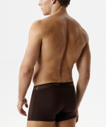 Мужские трусы шорты Atlantic, набор из 3 шт., бамбук, бежевые + коричневые + сине-зелёные, 3MH-231