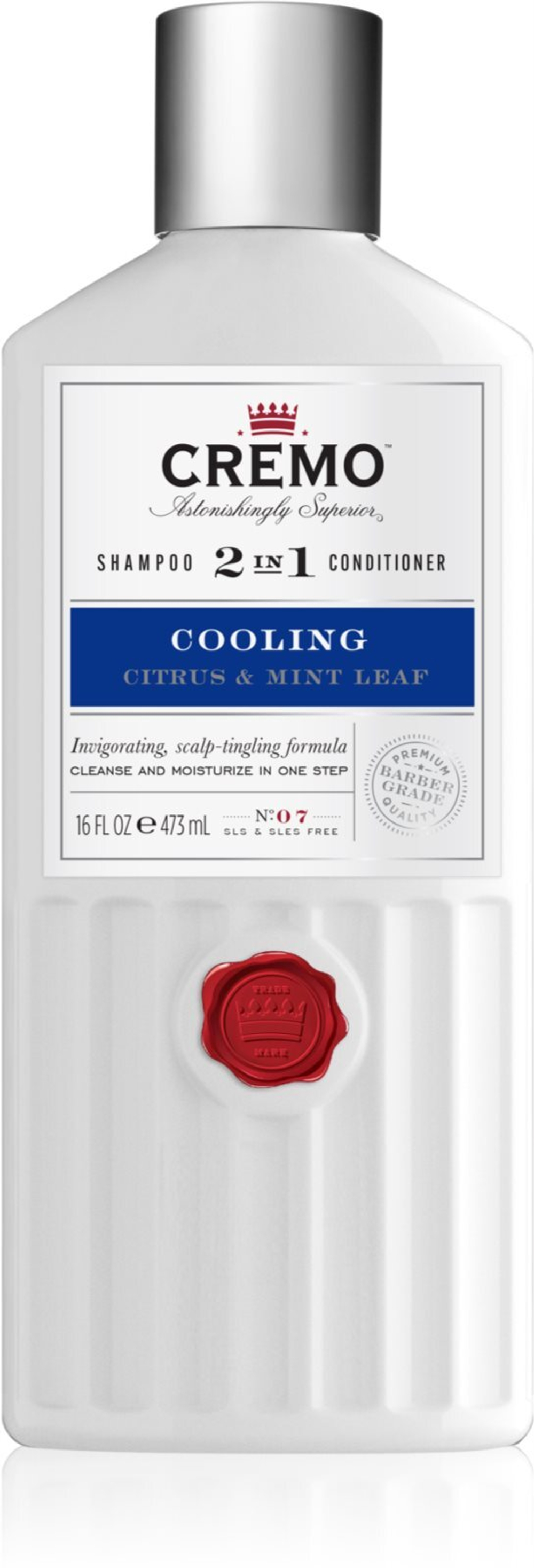 Cremo Citrus & Mint Leaf 2in1 Cooling Shampoo - стимулирующий и освежающий шампунь 2 в 1 /  dla mężczyzn 473  ml  / GTIN 811847034215