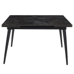 Стол керамический LA ALTA DENVER UMBER GLOSS 120, каркас черный