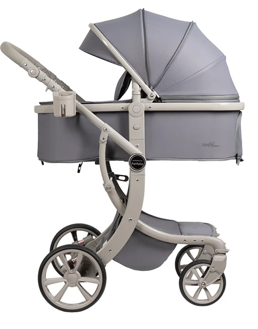 Коляска трансформер Farfello Aimile Adventurer ткань серый