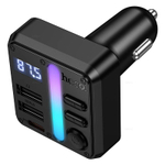 Hoco E89 Libre 45W(1A1C автомобильный BT FM трансмиттер (black)