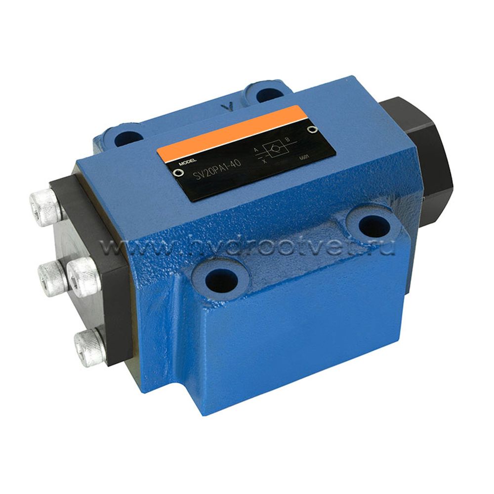 SL20PB1-40 - Гидрозамок для монтажа на плиту Ду20, дренаж - L = есть, В = без предварительного открытия, давление открытия 2,5 бар