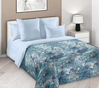 Постельное белье перкаль ЕвроМакси Аква 1