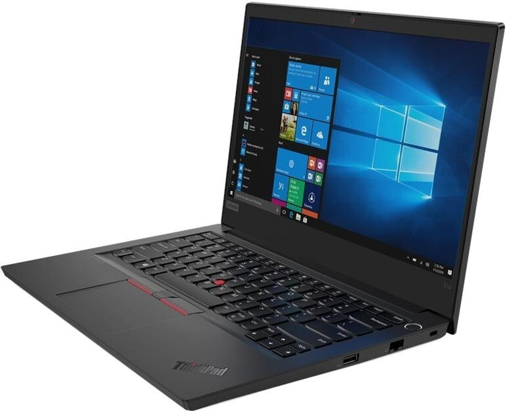 Ноутбук Lenovo ThinkPad E14-IML Intel Core i7 10510U, 1.8 GHz, 16384 Mb, 14; Full HD 1920x1080, 1000 Gb + 256 Gb SSD, DVD нет, Intel UHD Graphics, WiFi, Bluetooth, FPR, Windows 10 Professional, черный, 1.75 кг, 20RA001GRT