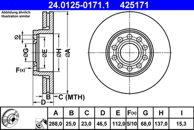 ATE - 24012501711-ATE - Brake Disc