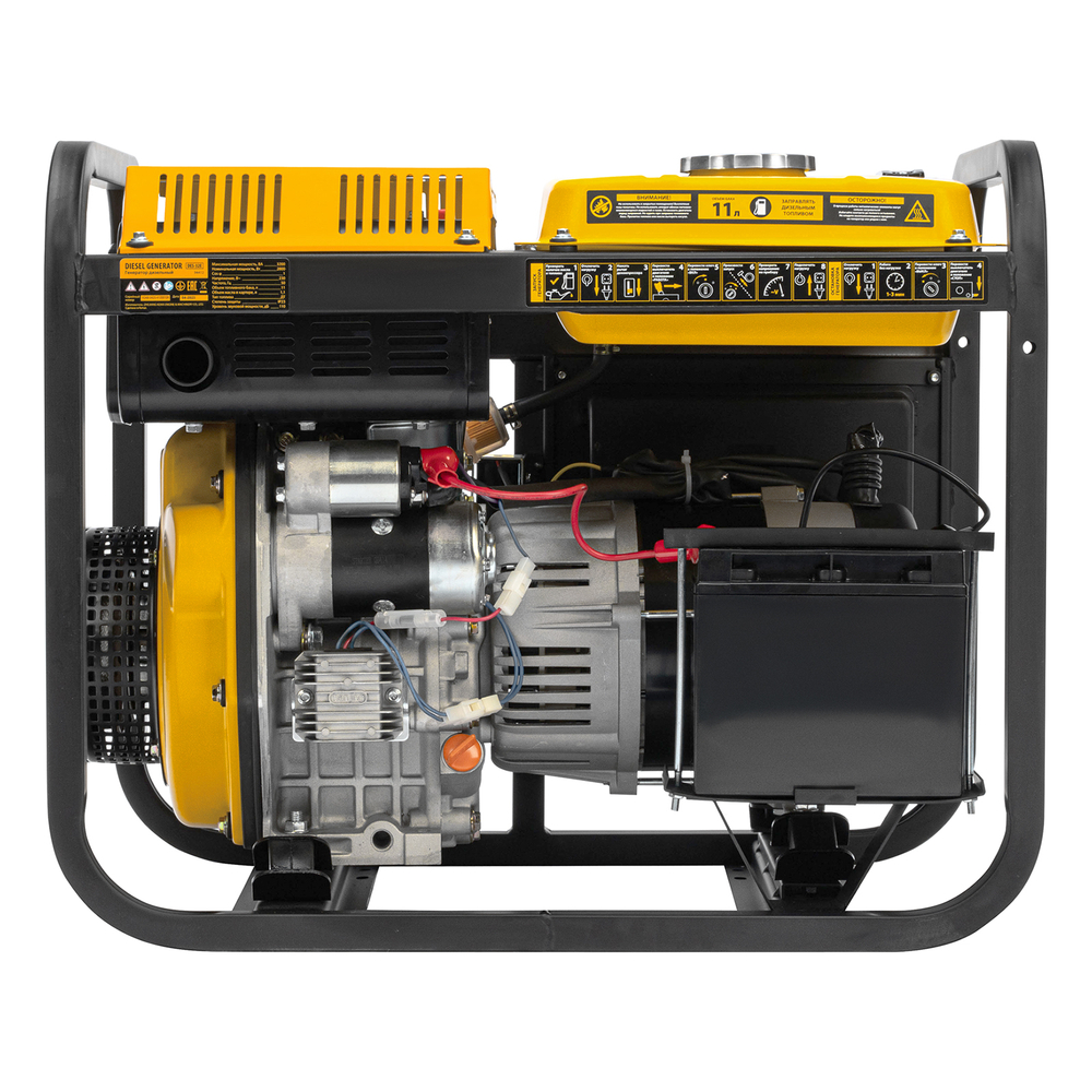 Генератор дизельный DES-32E, 3,2 кВт, 230 В, 11 л, электростартер Denzel