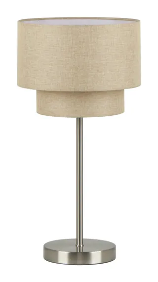 2117ATL SATIN NICKEL+BEIGE (1) Настольный светильник NW