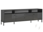 Тумба ТВ (металл) Оливия (графит/графит глянец)