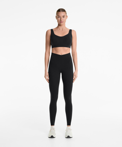 OYSHO Леггинсы длиной до щиколотки 65 см с V-образным вырезом и высокой посадкой, черный